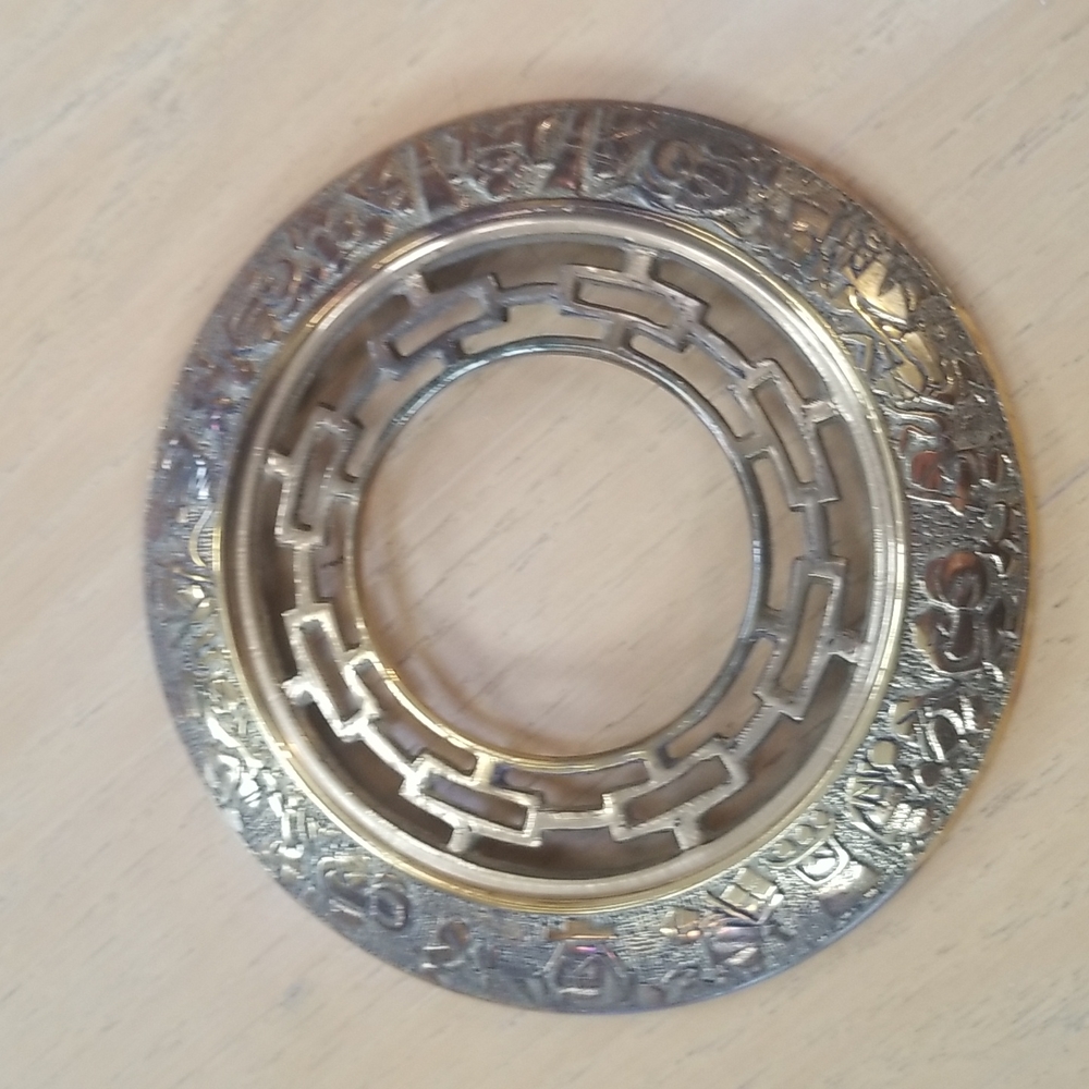 Antique Wedding Set Brass Ashtray & Cigarette Holder - Picture 6 of 16